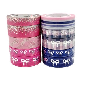 50cm/19,6 inch-eenvoudig verguld Washi Sample Set-Navy / Roze Bundel