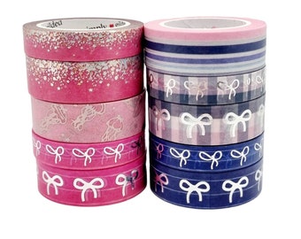 50cm/19.6 inch -Simply Gilded Washi Sample Set-Navy / Pink Bundle