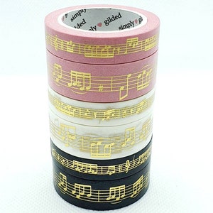 Simply Gilded Washi-voorbeeldset - collectie muzieknoten