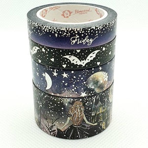 Bloomsical Washi Sample Set - Enchanted Night Purple Ombre Variatie