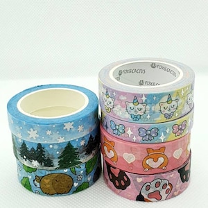 Fox & Cactus Halloween Washi Échantillons