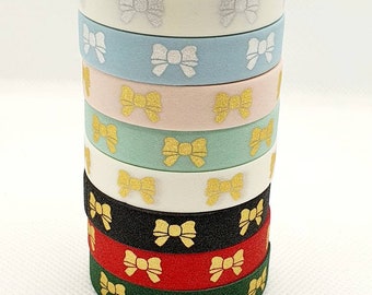 50cm/19.6 inch -Simply Gilded Washi Sample Set - Puffy Bow and Glitter Overlay