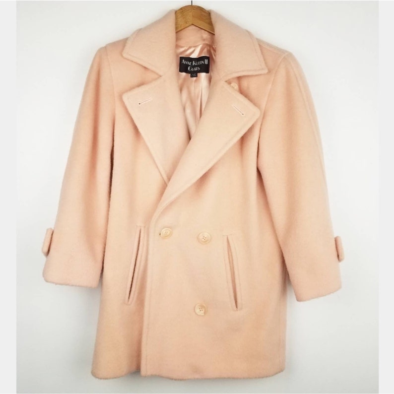 pink wool peacoat