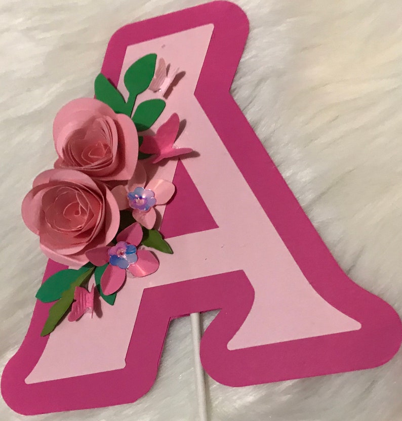 Name cake topper Alphabet cake topper Monogram cake topper