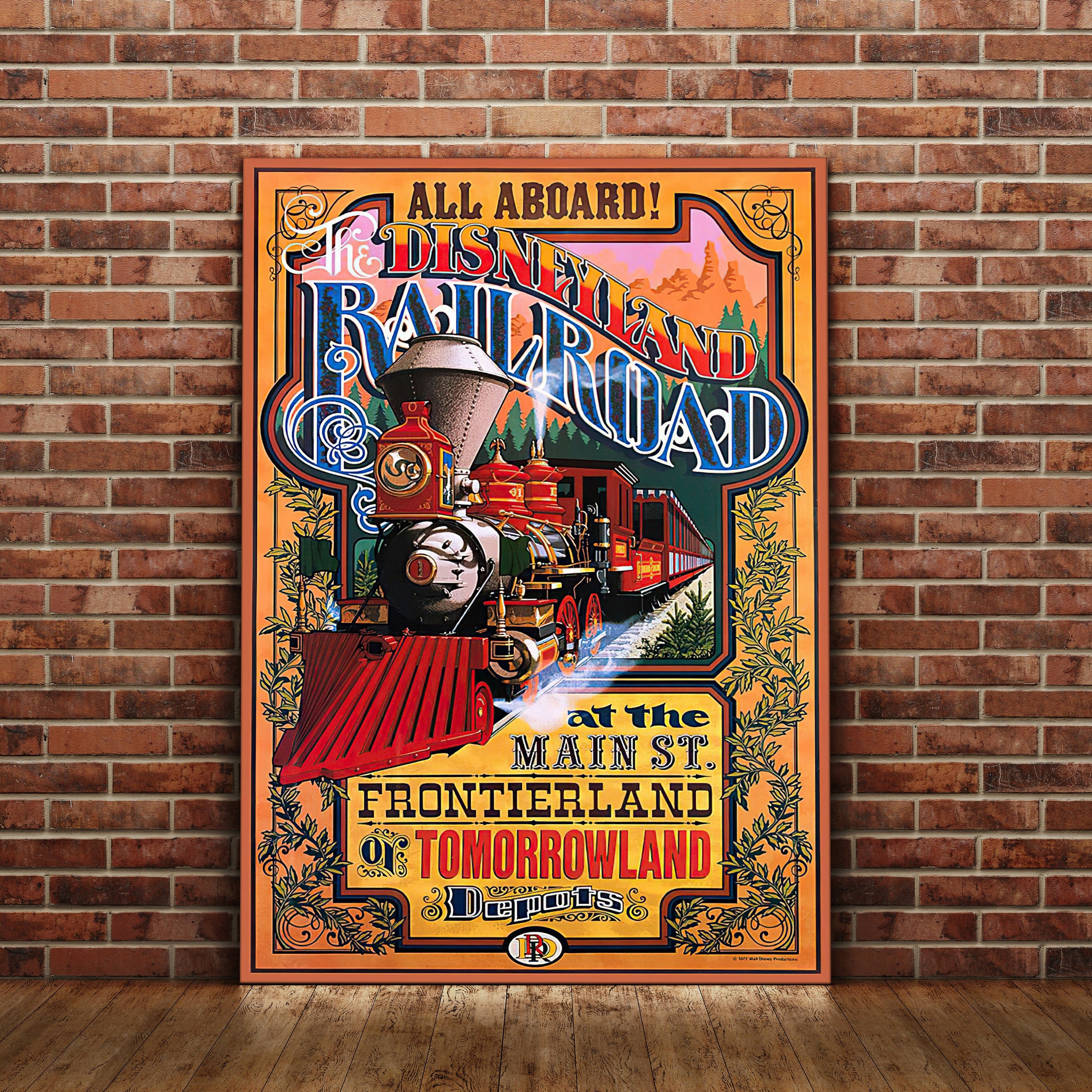 Discover All Board Disneyland Train Poster