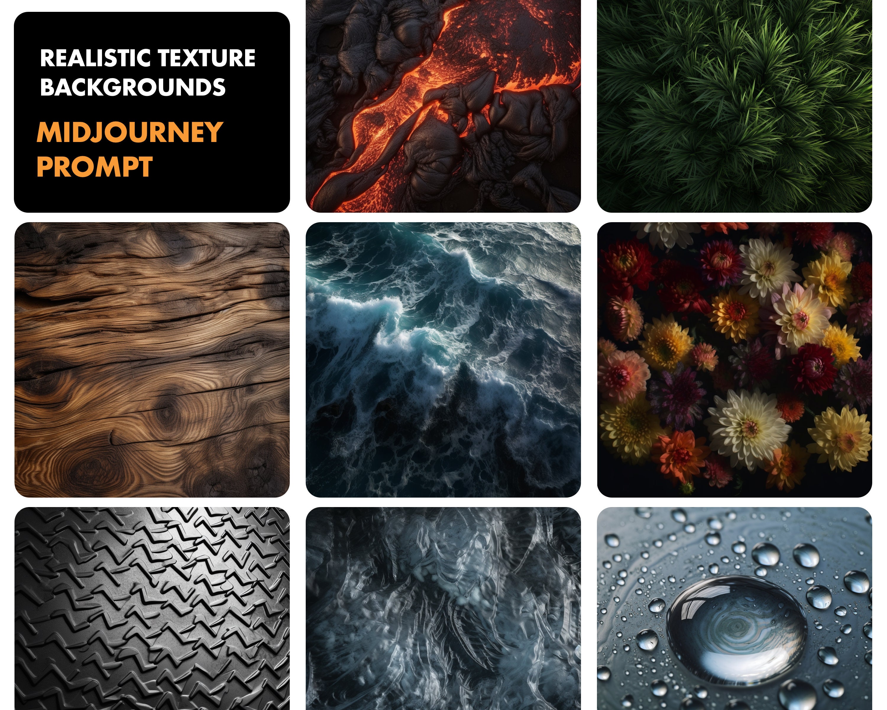 Ai Midjourney Prompt for Realistic Texture Backgrounds Etsy
