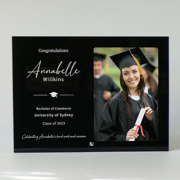 Personalized Graduation Photo Plaque, Custom Graduation Plaque, Grad Photo Gift