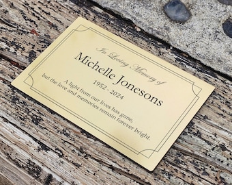 Personalized Memorial Plaque Garden Stake Grave Marker Weatherproof UV-Resistant Memorial Gift