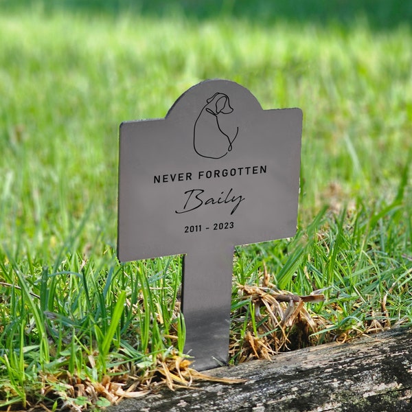 Personalized Pet Memorial Plaque Garden Stake Grave Marker Pet Loss Gift