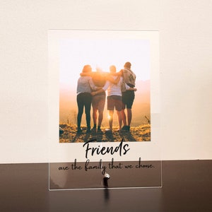 Friend Photo Plaque, Personalised photo gift for friends, Keepsake, BFF, Birthday