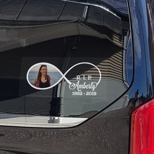 Rip Car Sticker Custom Photo RIP Decal, Personalized Photo Memorial Sticker for Car ...