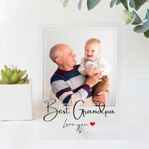Vatertag Foto Geschenk | Opa Fotoplakette, Personalisierte Botschaft, Andenken, Papa, Papa, Steppdad, Papa, Opa, Poppy, Pop