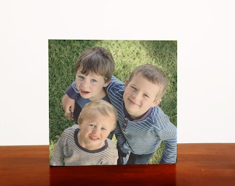 Custom Wooden Photo Block, Print your memory on wood with message, Personalised Gift, Mother, Father, Birthday, Keepsake, anniversary, frame