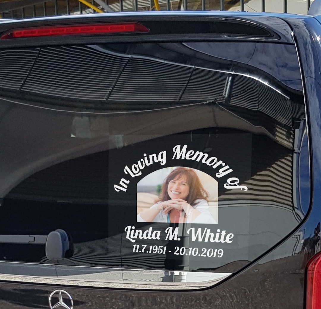 Custom Photo RIP Decal, in Loving Memory of Dad Mum, Personalized Photo ...