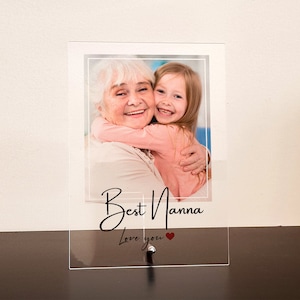 Mother&#39;s Day Gift Photo Plaque, Personalised Gift for Grandma, Grandmother, Nan, Nanny, Nana, Nonna Photo Gift