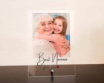 Mother's Day Gift Photo Plaque, Personalised Gift for Grandma, Grandmother, Nan, Nanny, Nana, Nonna Photo Gift