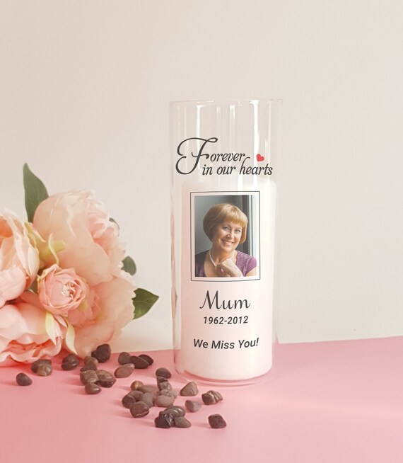 Personalized Memorial Candle Holder Custom Photo Candle Etsy