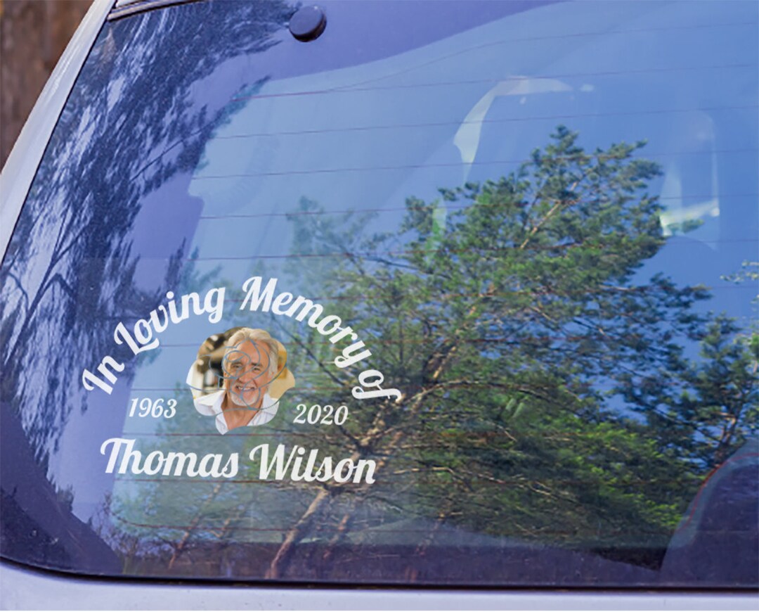 Custom Photo RIP Decal, in Loving Memory of Dad Mum, Personalized Photo ...
