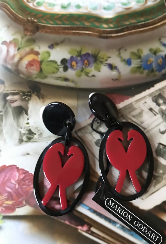 MARION GODART Paris Boucles D'Oreilles Oiseaux Ro… - image 1