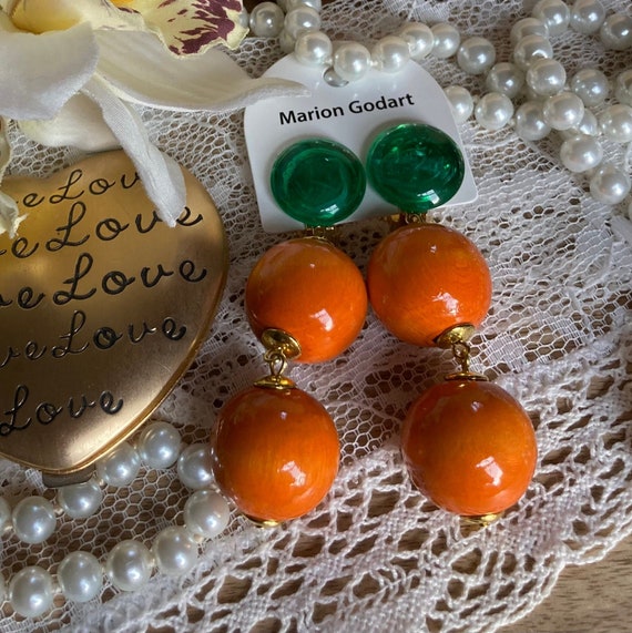 MARION GODART Paris Boucles D'Oreilles Boules Boi… - image 1