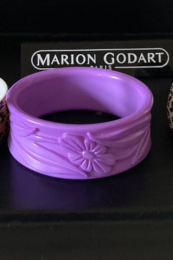 MARION GODART Paris Bracelet Jonc LilasFleurs Plas