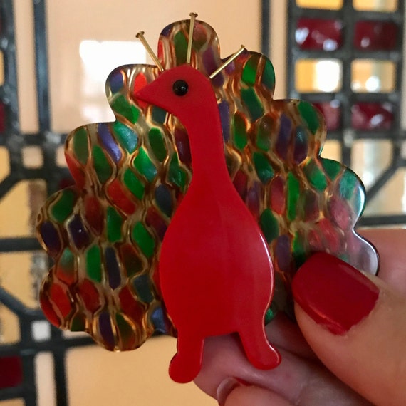 Pavone brooch clearance