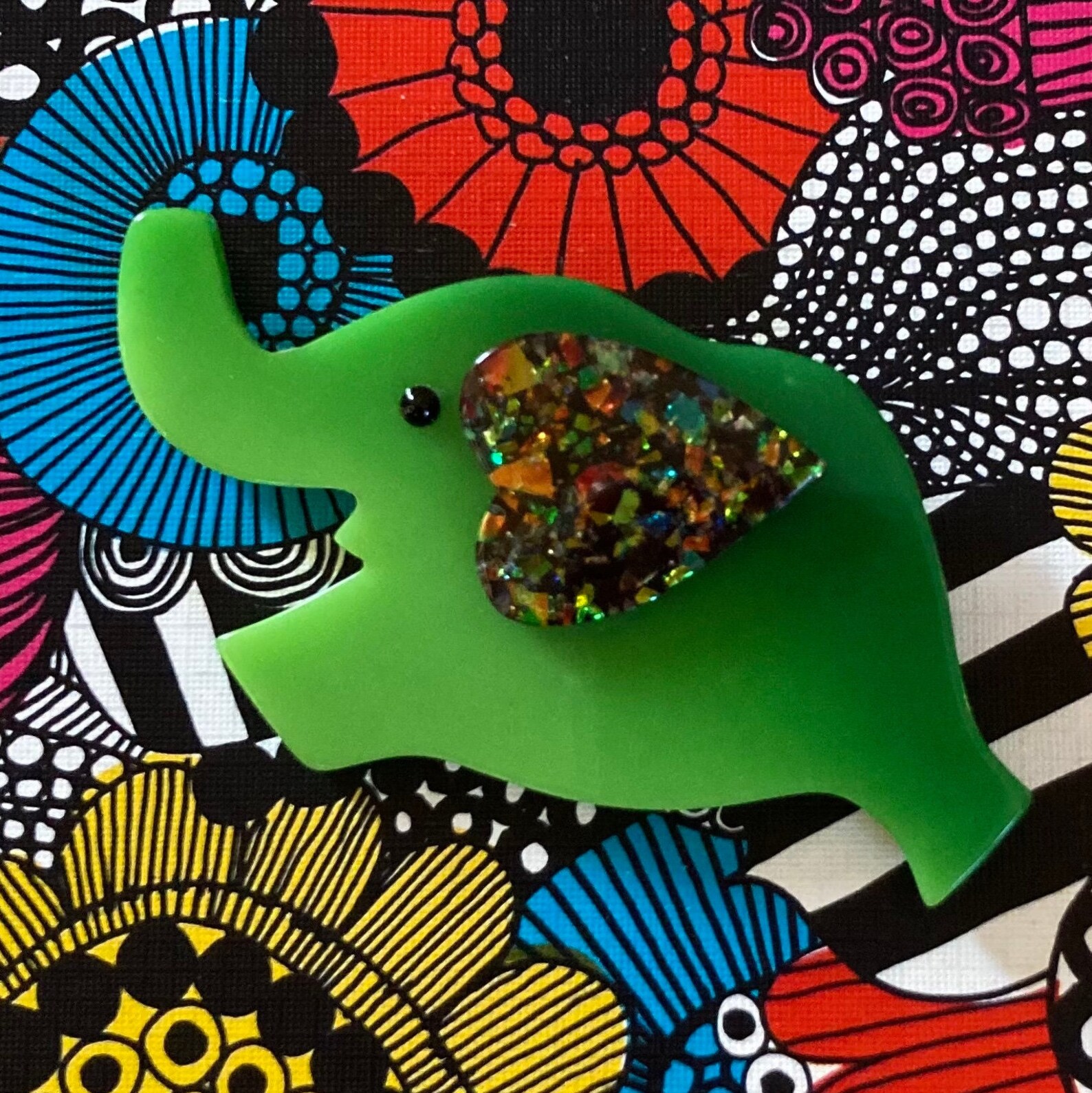Broche éléphant En Alliage Doré - Bijou Fantaisie Intemporel - Occasion