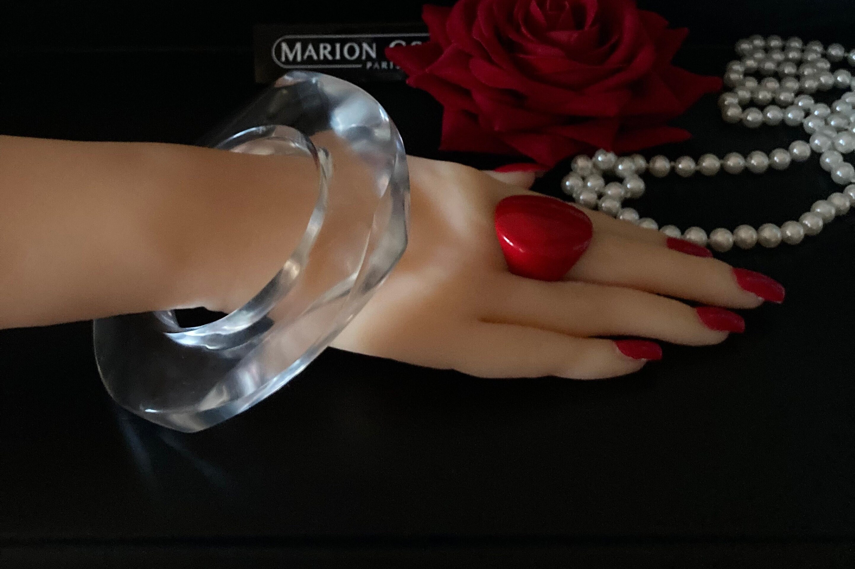 Marion Godart Wavy Clear Resin Bracelet
