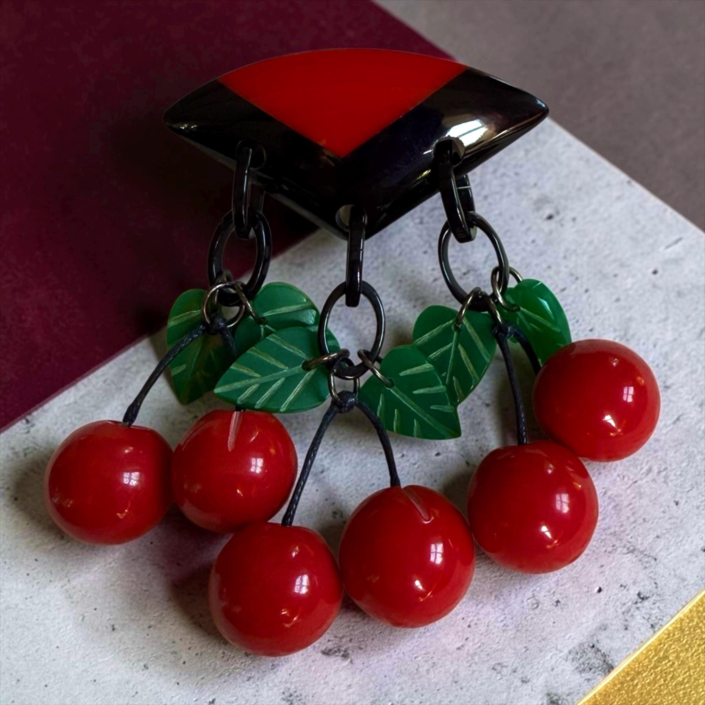 MARION GODART Paris Iconic Vintage French Designer Resin Dangling