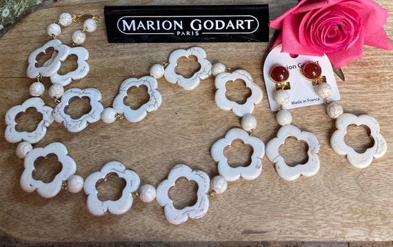 MARION GODART Paris Boucles D'Oreilles Fleurs How… - image 6