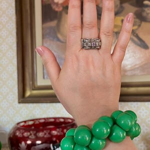 MARION GODART Paris Bracelet Élastique Petit Balles Green Color Little Resin Balls Stretch Bracelet French Designer Jewelry image 4