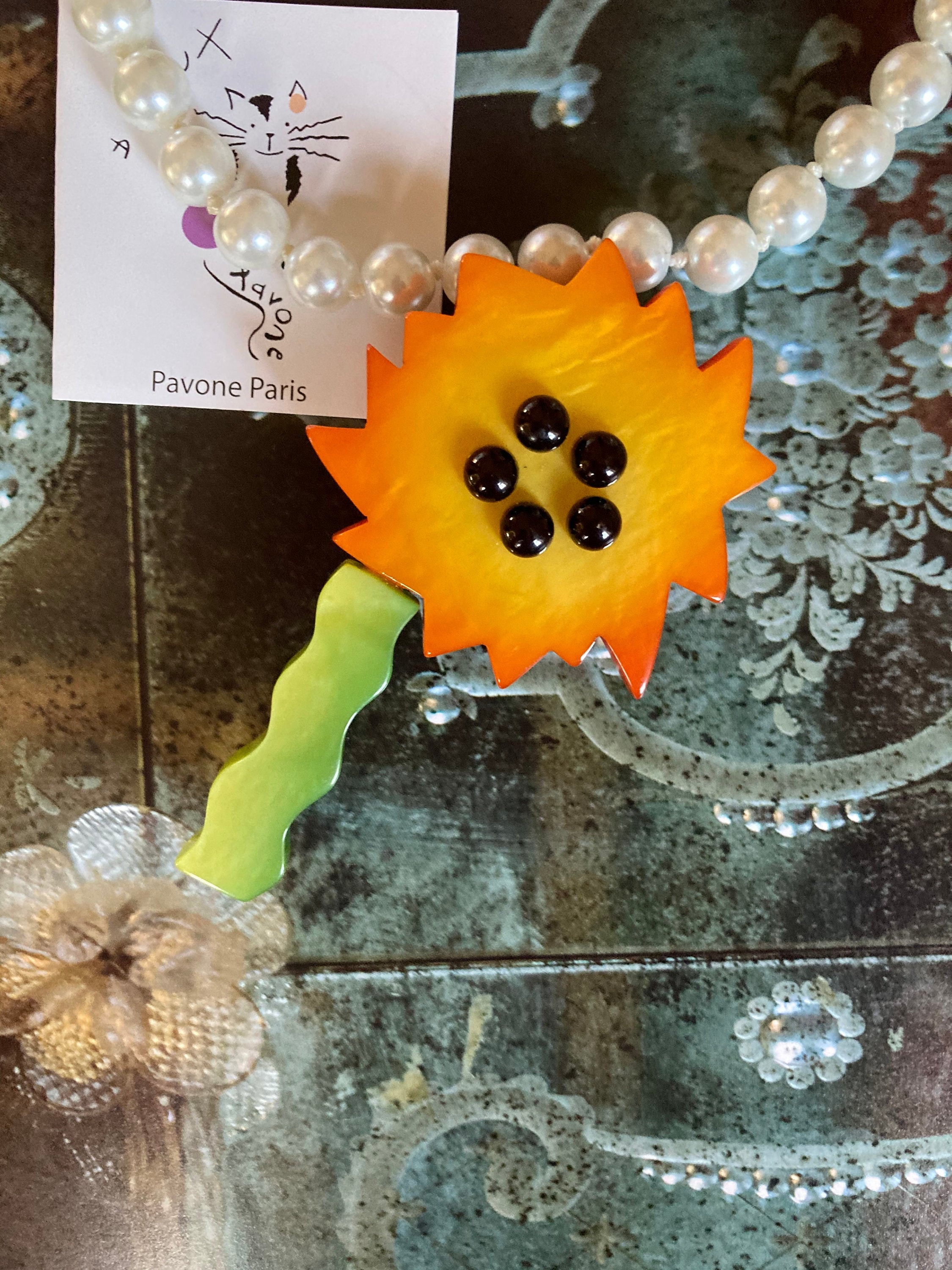 Broche Vintage « Tête De Chat » - Création LEA STEIN Paris, Designer Française