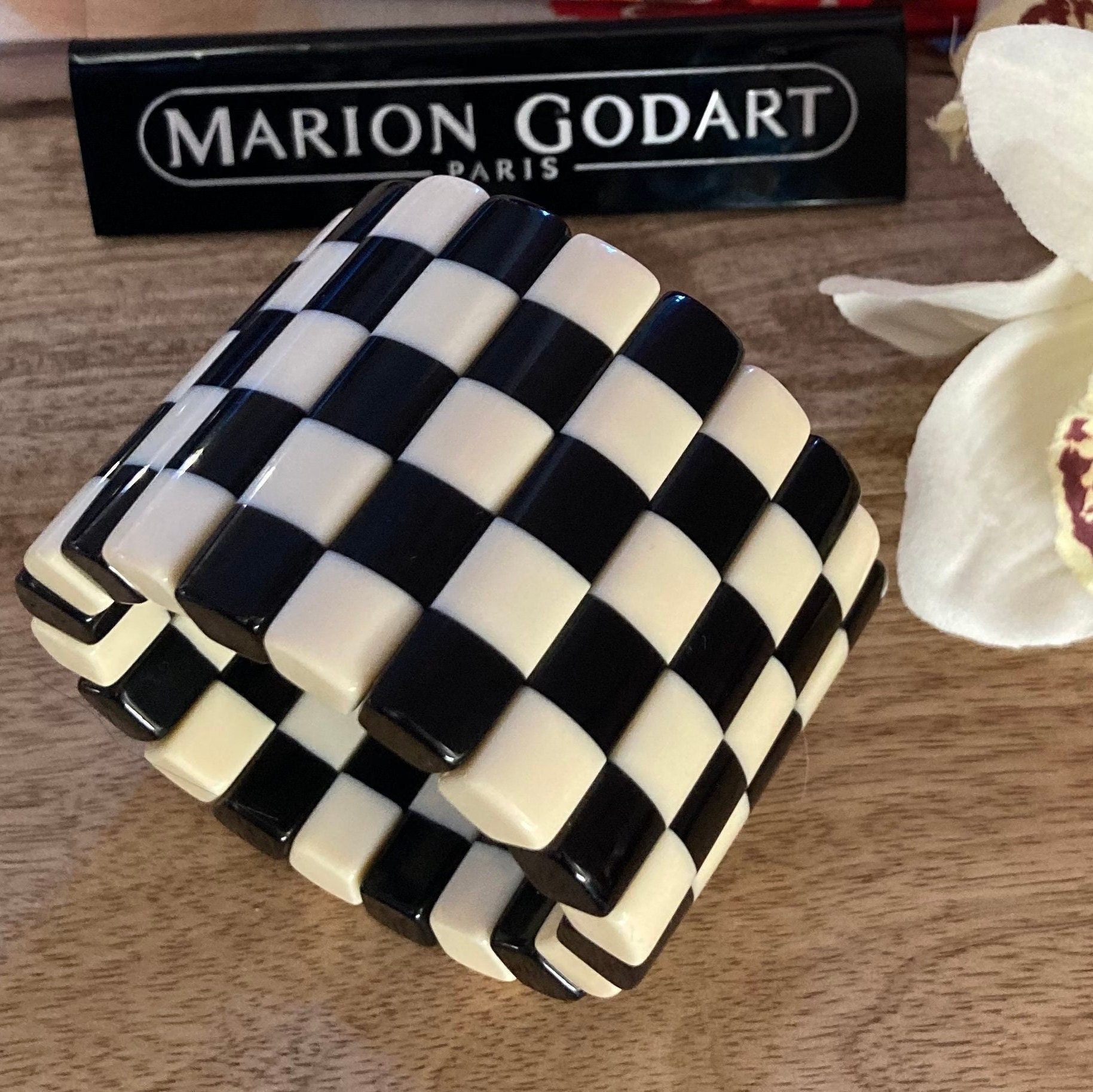 Off-White Luxury Handbag Off White Checkered Black And White Tote