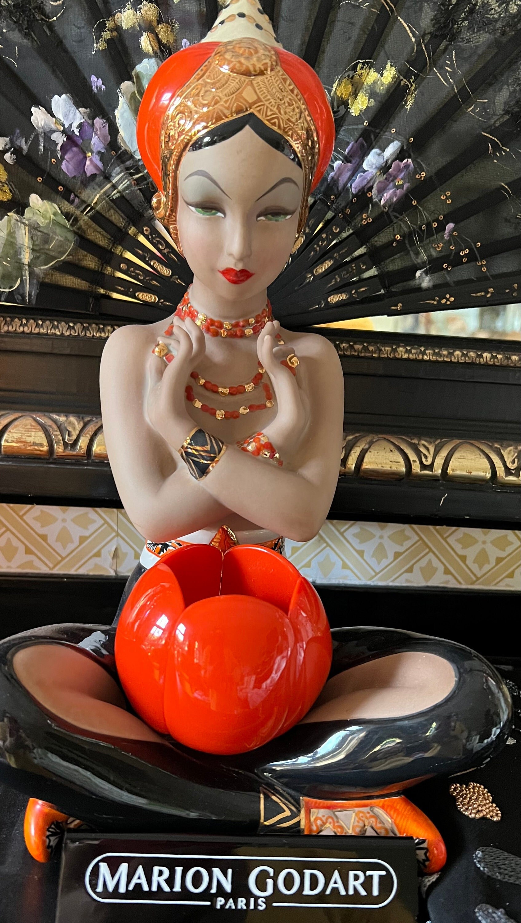 MARION GODART Paris Pulsera Naranja Résine muy hermosa exuberante