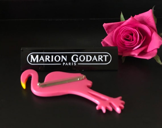 MARION GODART Paris Broche Flamant Résine Rose La… - image 7