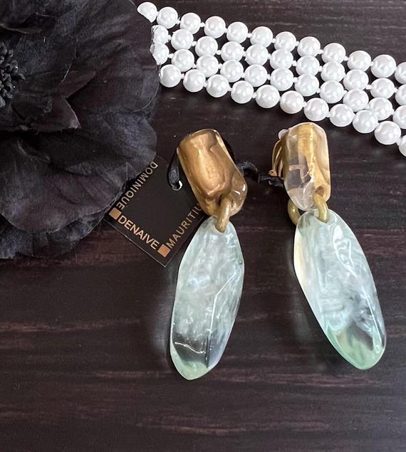 Parure Collier & Boucles D'Oreilles Clips Vintage Paris - Fantaisie Haute Création - Occasion
