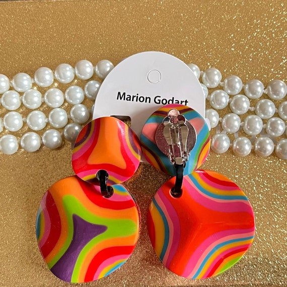 MARION GODART Paris Boucles D'Oreilles Rayé Ondul… - image 4