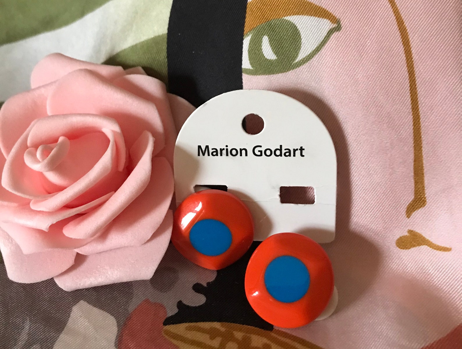 MARION GODART Paris Puces D'oreilles Duo Ronde Résine | Etsy