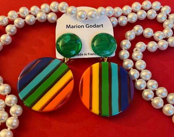 MARION GODART Paris Boucles D'Oreilles Disque Arc… - image 1