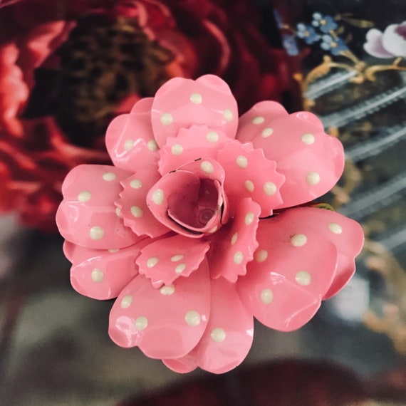 JOAN RIVERS Signed Lovely Pink and White Polka D