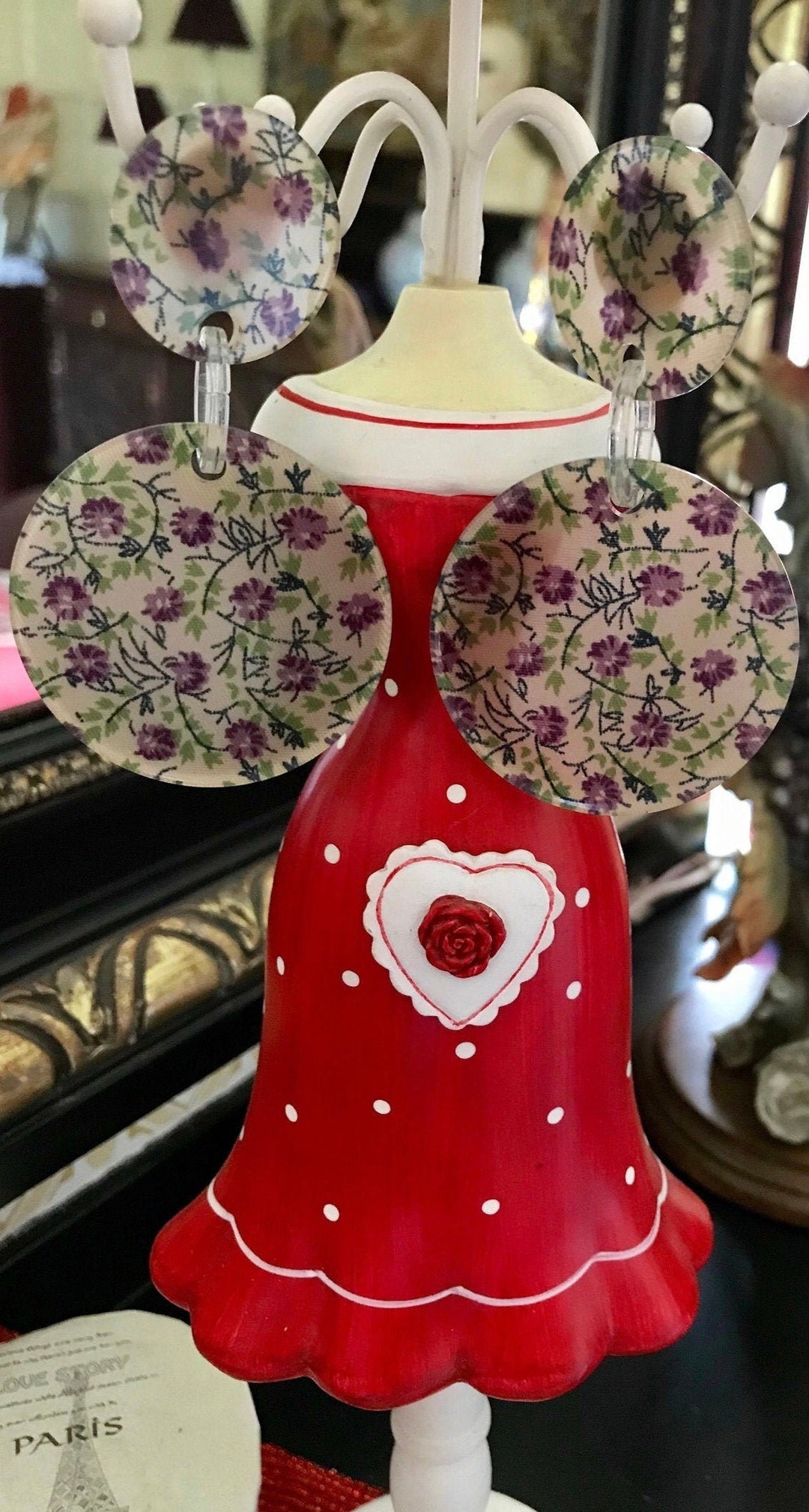 Boucles D'oreilles Vintage à Clips En Résine Marron Courbée - Bijou Fantaisie Femme Sans Marque