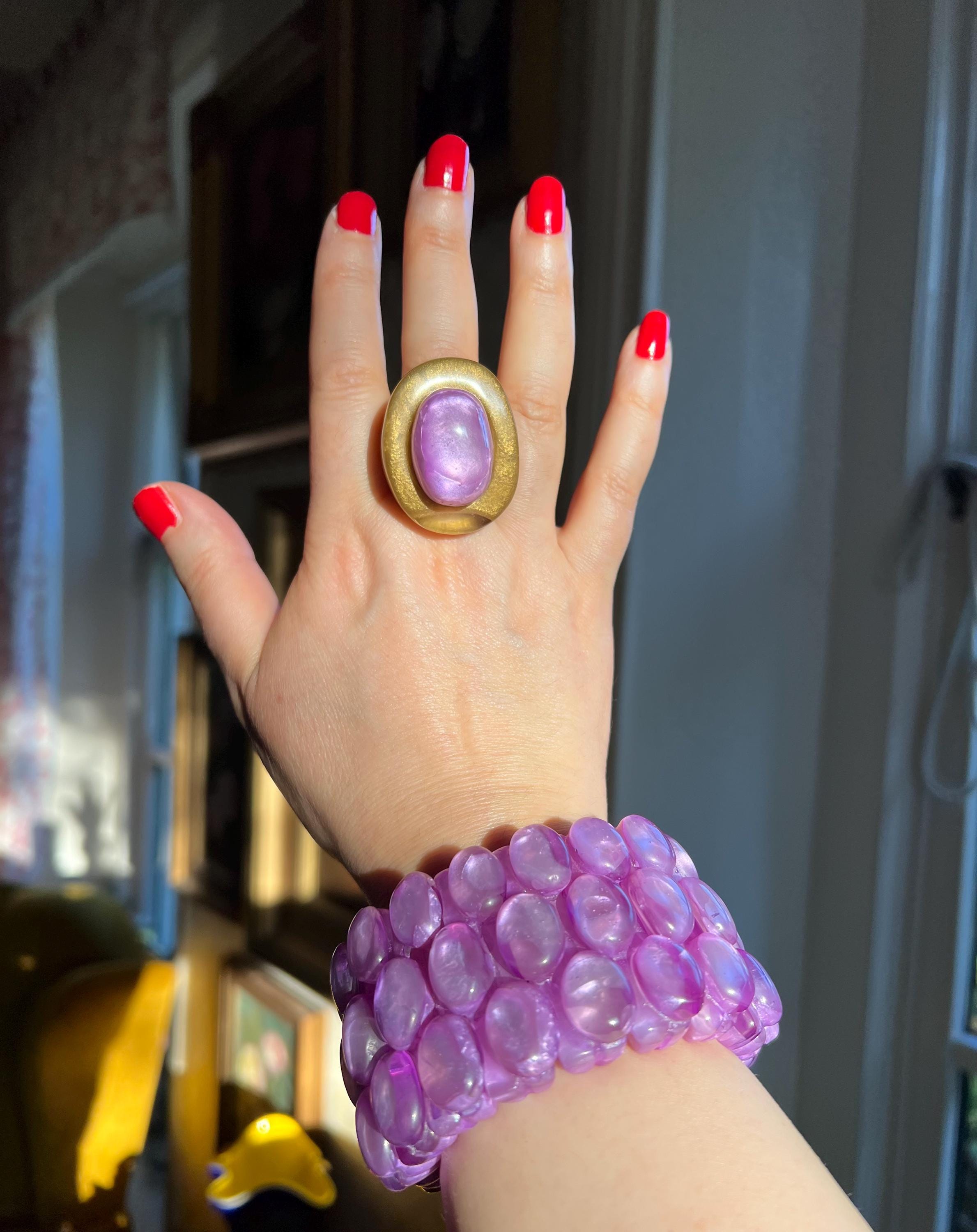 Bracelet Dominique Denaive En Résine Nacrée - Modèle 1914 - Occasion (bon état)