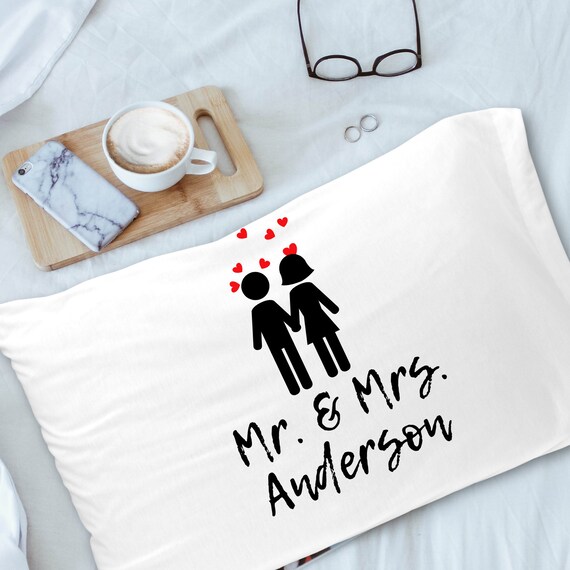 Personalized Pillow Case Mr And Mrs Pillow Case Etsy