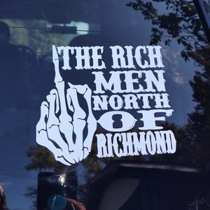 North Of Richmond Decal, Middle Finger Decal