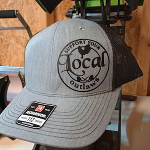 Support your local outlaw gamefowl gallo hat. Gamefowl trucker hat.
