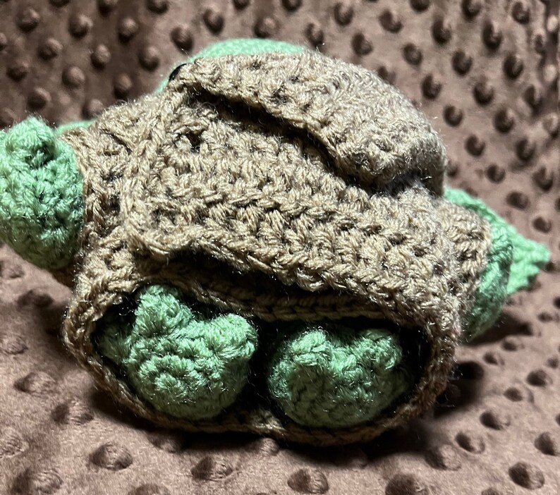 Handmade Crochet Mandalorian Inspired Plush - 6in image 3