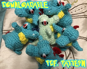 Pocket Totodile *CROCHET PDF PATTERN*