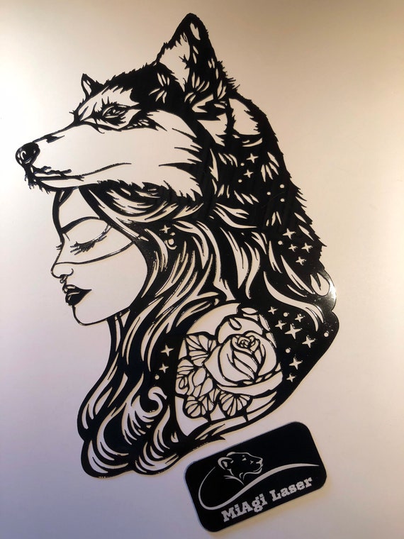 Rose Stencil Art Print by Wolfe