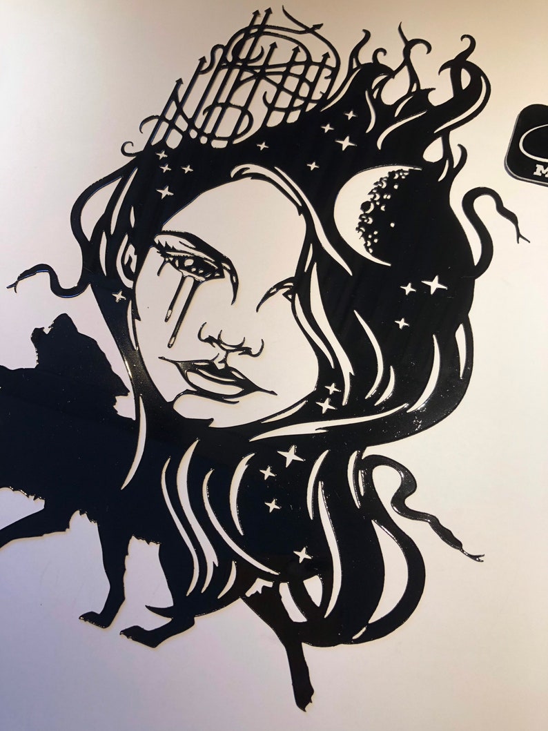 Persephone Laser Cut Stencil Template Reusable Mylar Vinyl Etsy