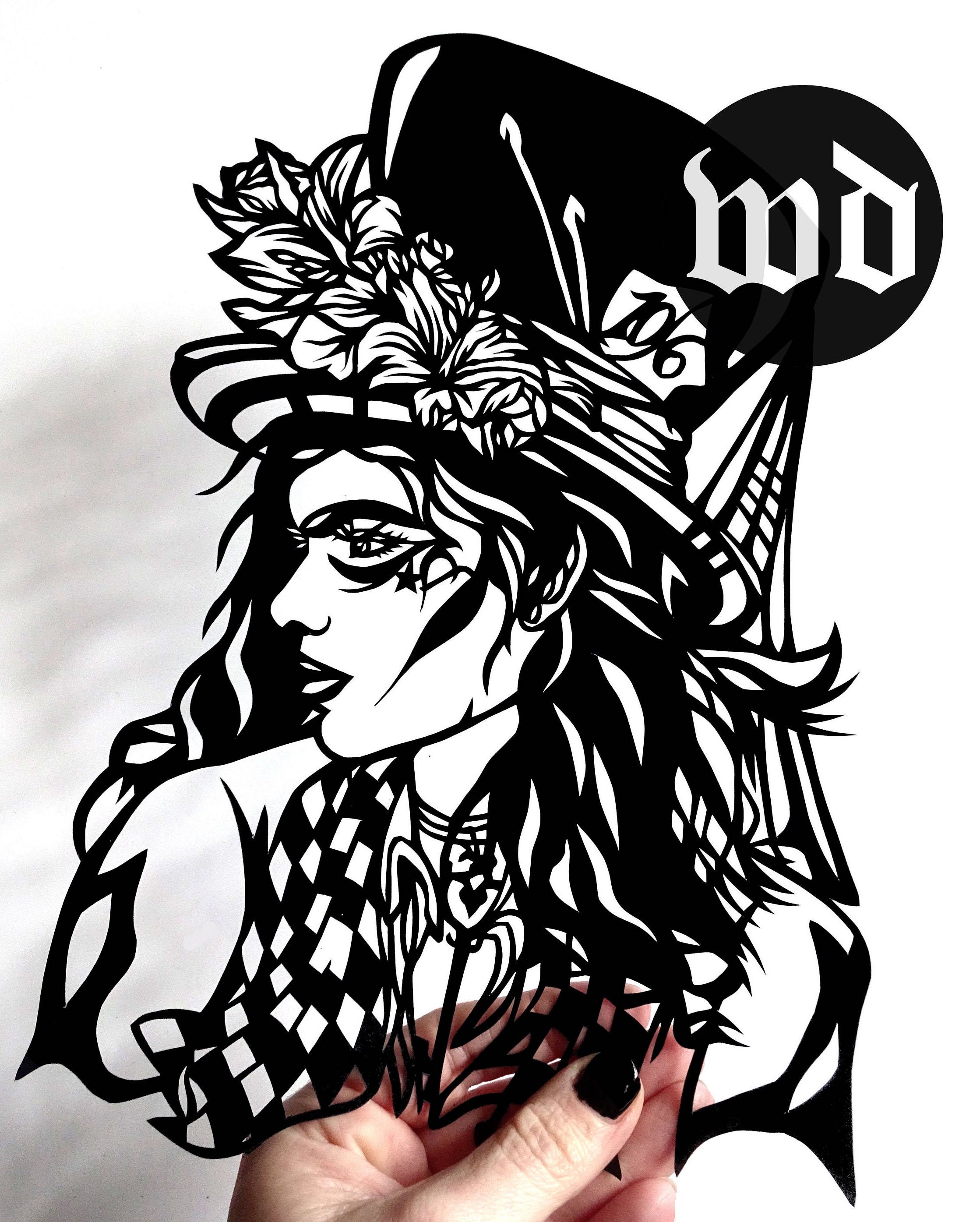 Mad Hatter Stencil